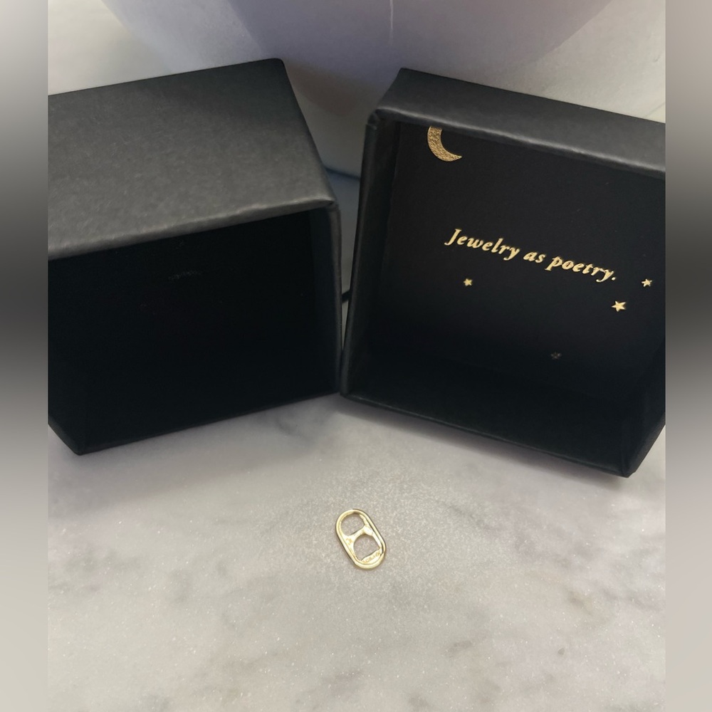 Sofia x Catbird, Can Tab Gold Charm, 14K